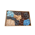 Premium Assorted Chocolates On Wood Board - Blue