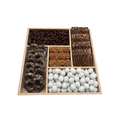 Assorted Chocolate In Large 5 Section Wood Board - Standard