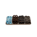 Chocolate Covered Pretzels In 4 Section Tray – Blue