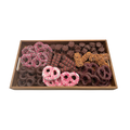 Special Assorted Chocolates On Wood Board – Pink