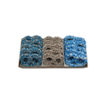 Chocolate Covered Pretzels With Chocolate In 3 Section Tray – Blue