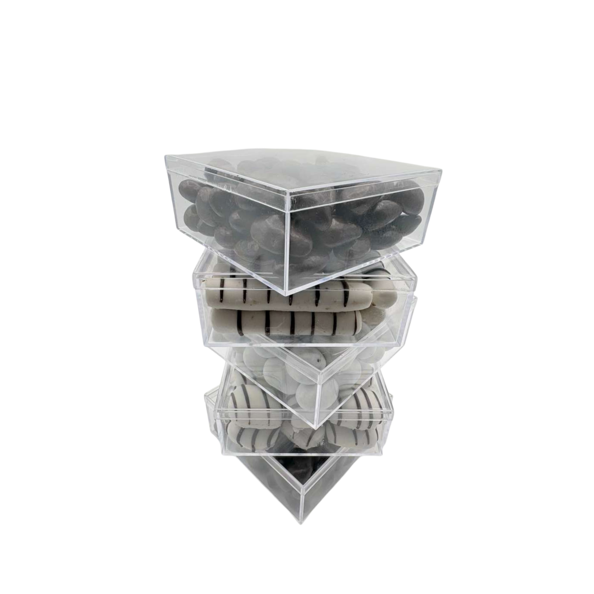 Assorted Chocolate Tower In Acrylic Squares - Standard