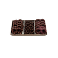 Chocolate Covered Pretzels With Chocolate In 3 Section Tray – Pink