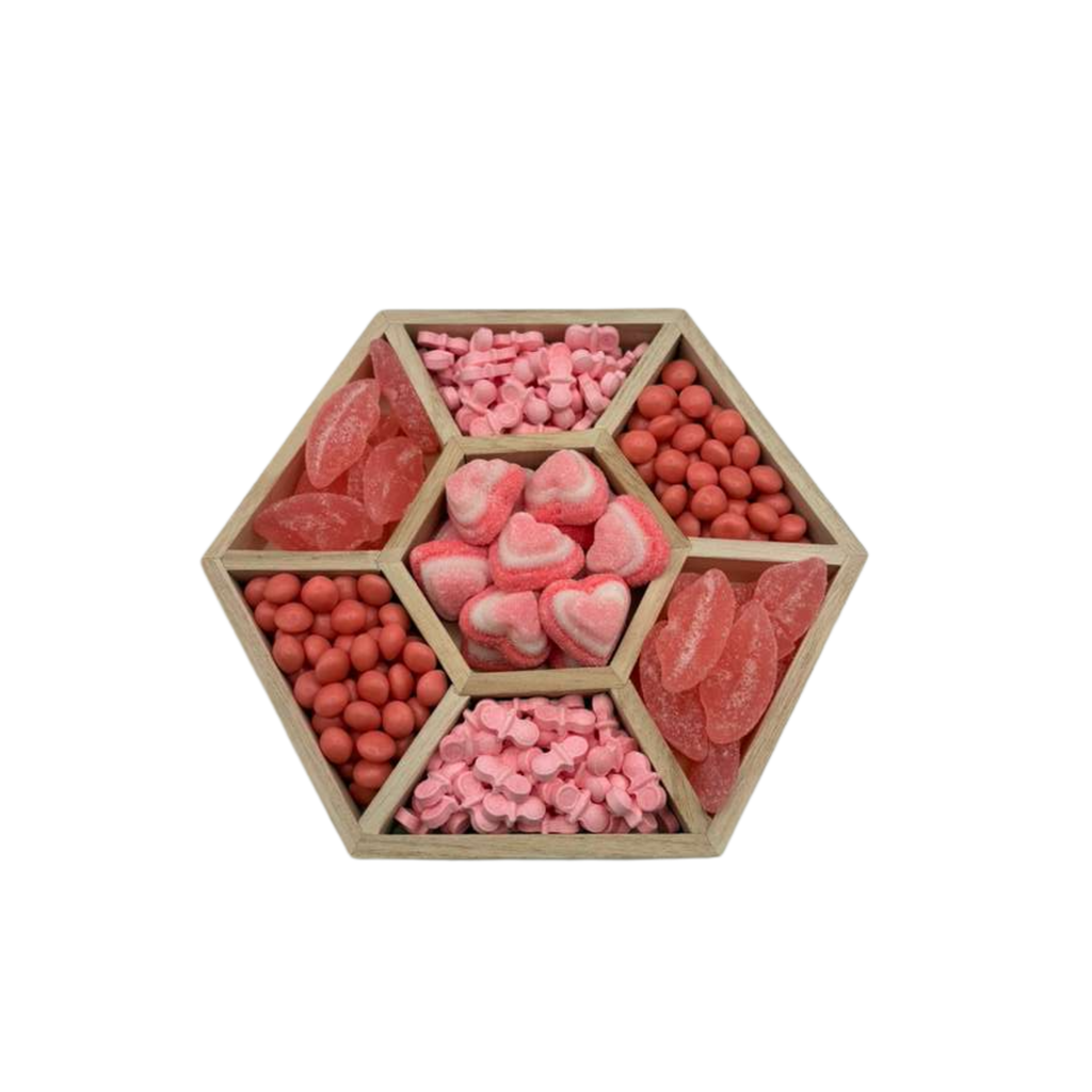 Hexagon Candy Tray – Pink
