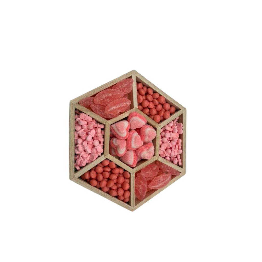 Hexagon Candy Tray – Pink