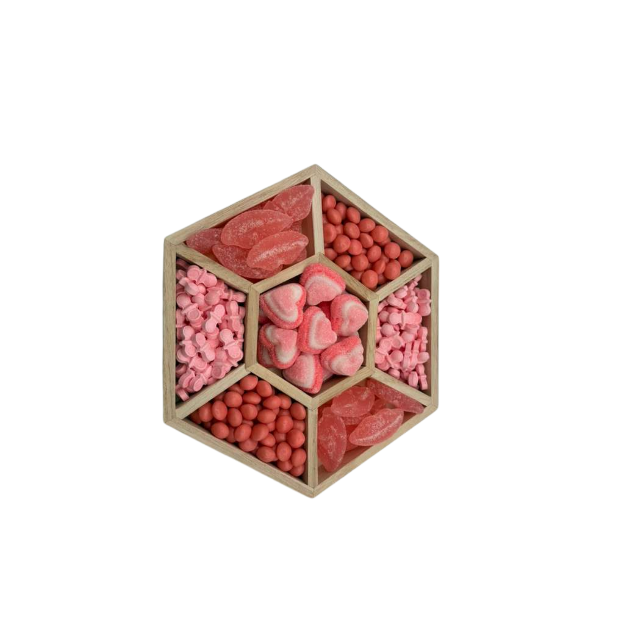 Hexagon Candy Tray – Pink