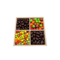 Chocolate With Candy In 4 Section Wood Tray - Standard