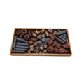 Assorted Chocolates On Wood Board- Blue