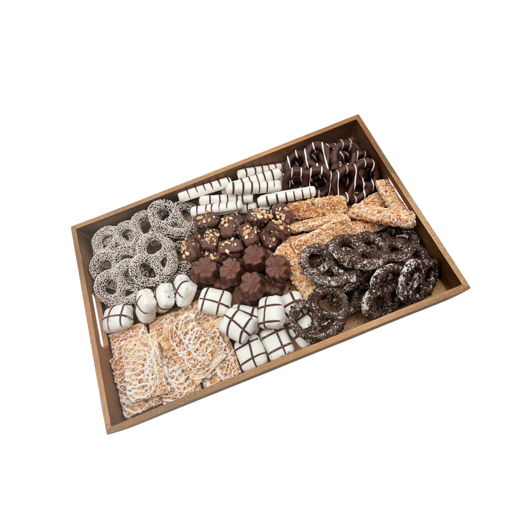 Premium Assorted Chocolates On Wood Board - Standard