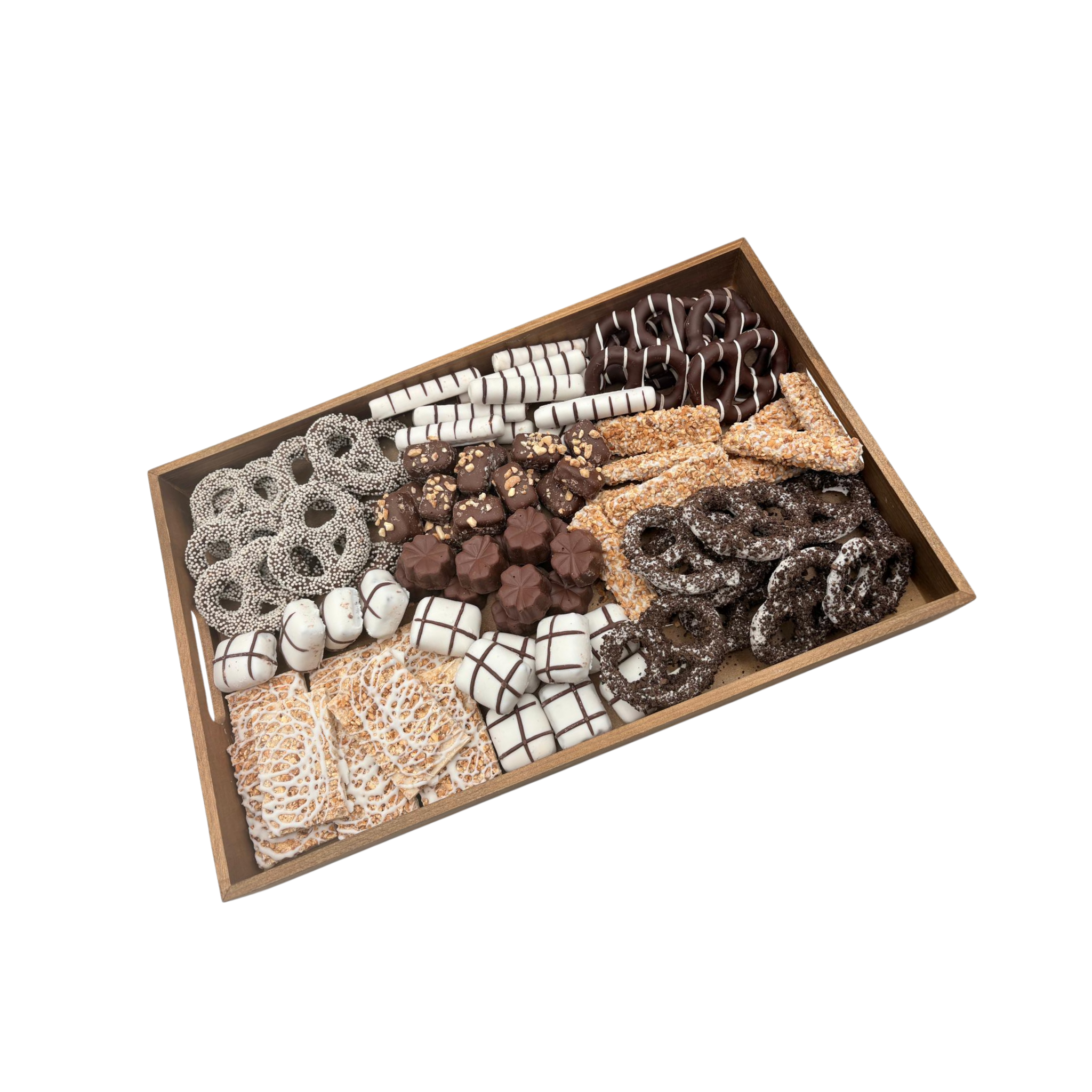 Premium Assorted Chocolates On Wood Board - Standard