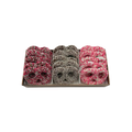 Chocolate Covered Pretzels In 3 Section Tray – Pink